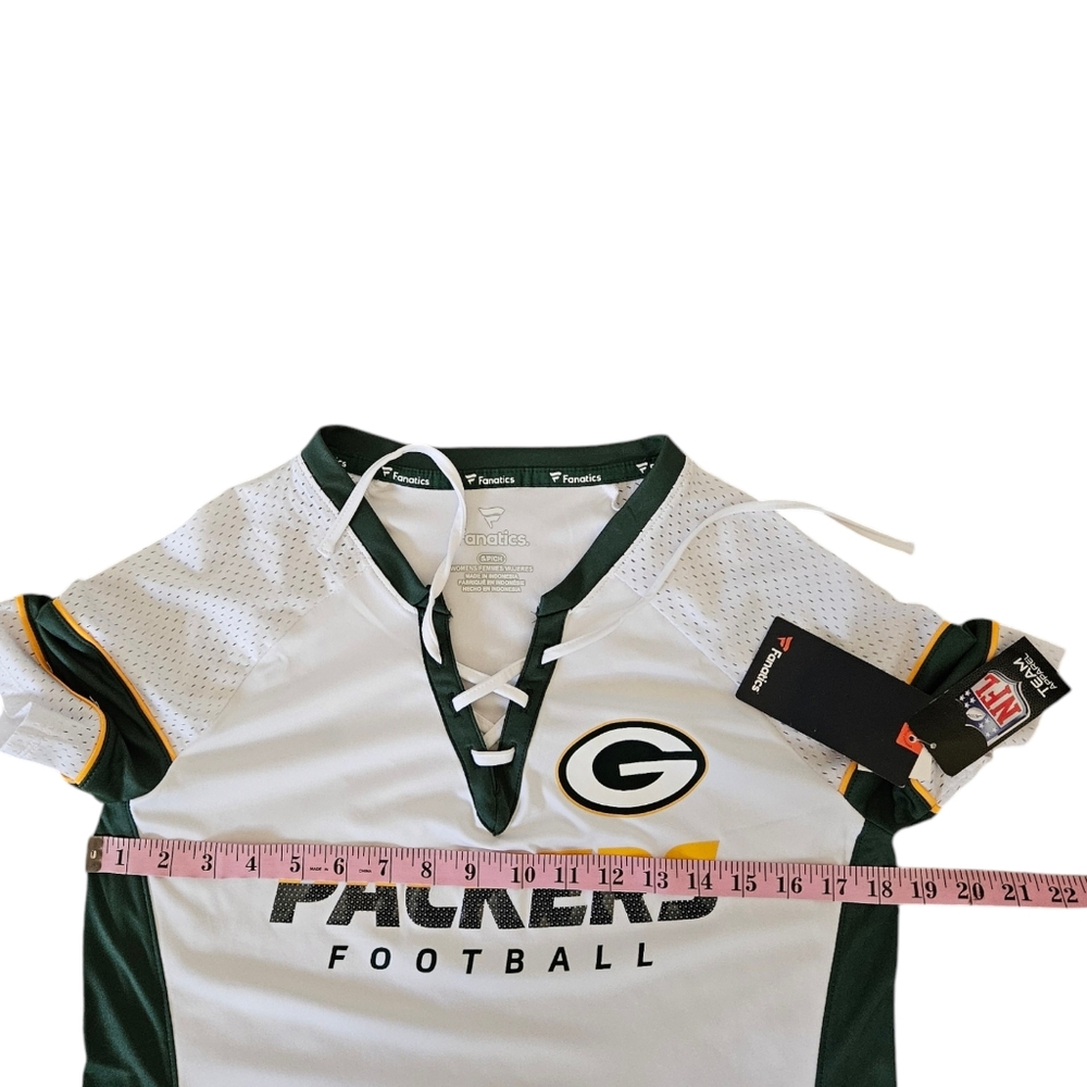 Fanatics Green Bay Packers Women's Jersey Top NEW Size Small White NFL - Picture 7 of 12